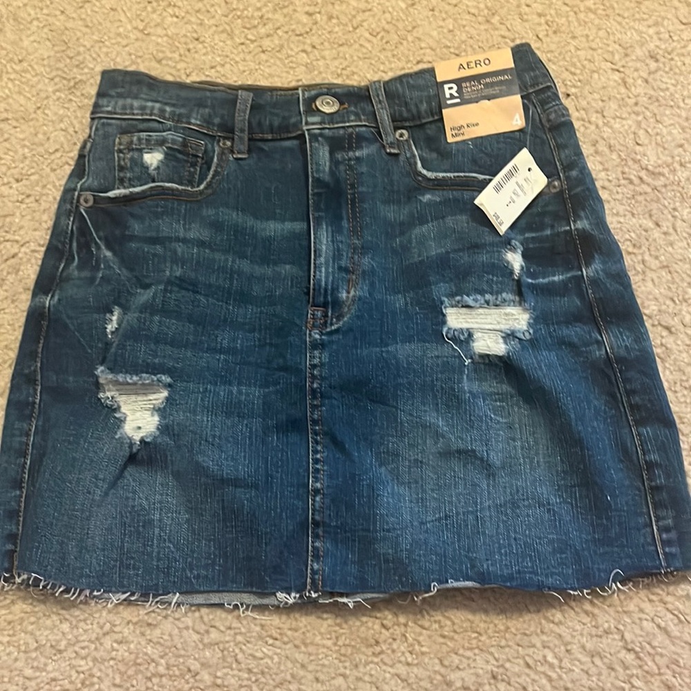 Aero denim skirt